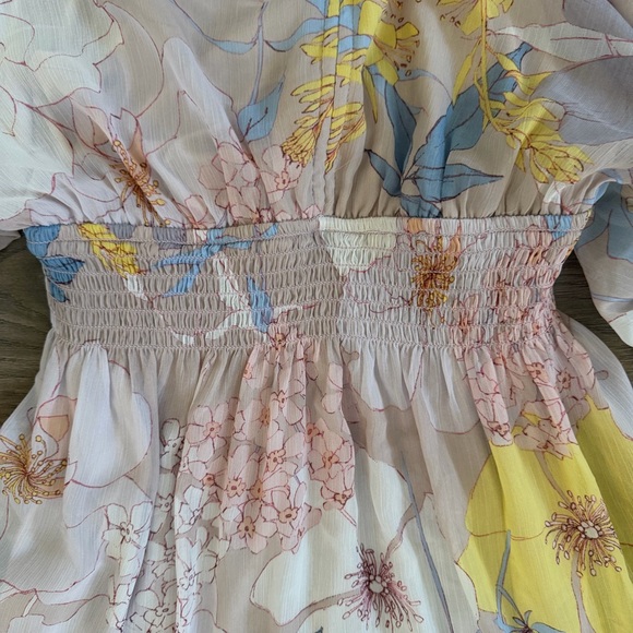 Mahina Multi Colored Floral Mini Dress Size Medium - Picture 3 of 7